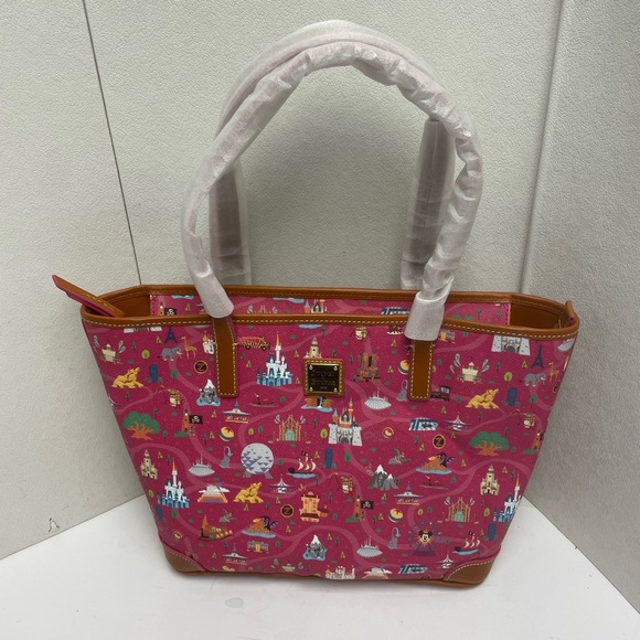 Dooney & Bourke Handbags - Disney Parks Dooney & Bourke Attractions Park Life Pink Tote Bag Purse Pink New